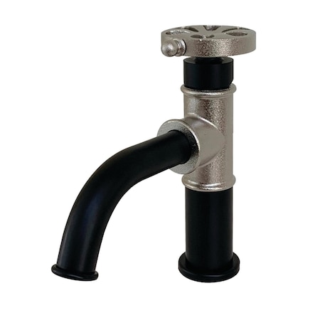 Kingston Brass KS2826RX Whitaker Single-Handle Bathroom Faucet W/Push Pop-Up, Blk/Nkl KS2826RX